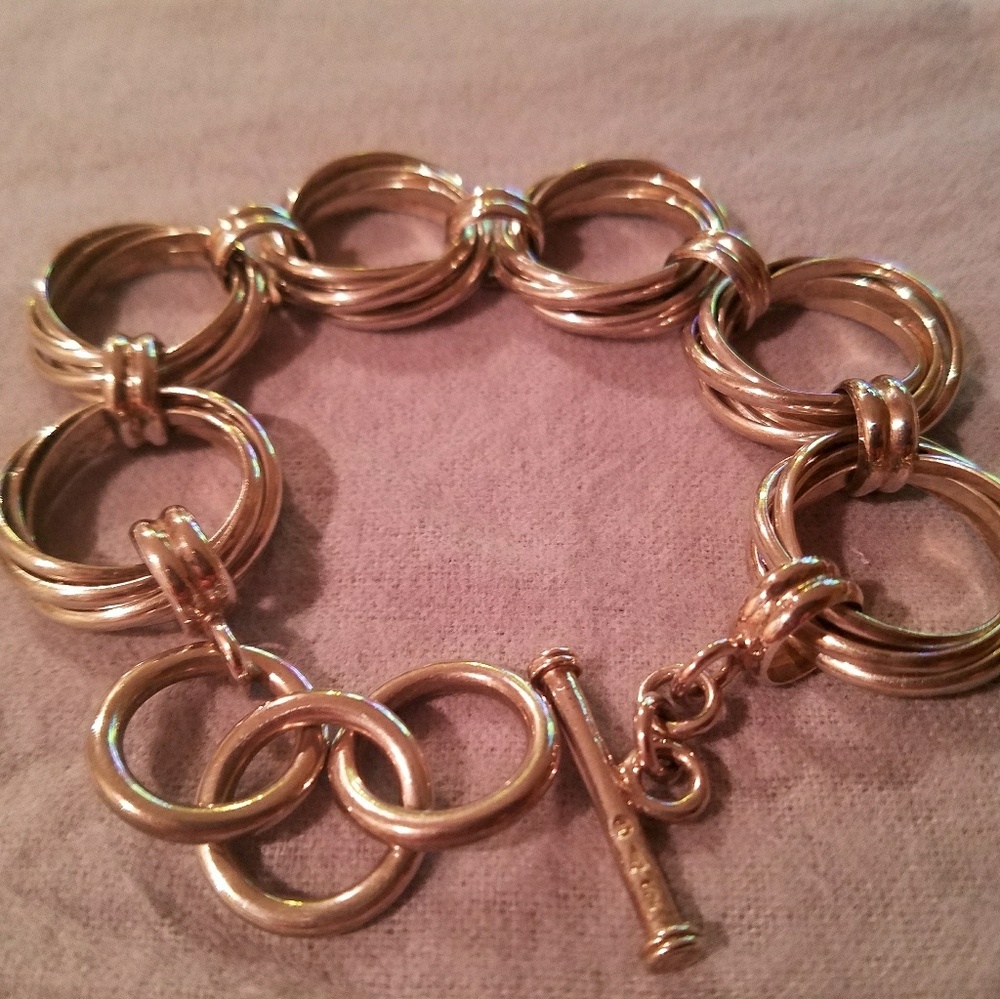 Silpada multi circle link sterling silver bracelet